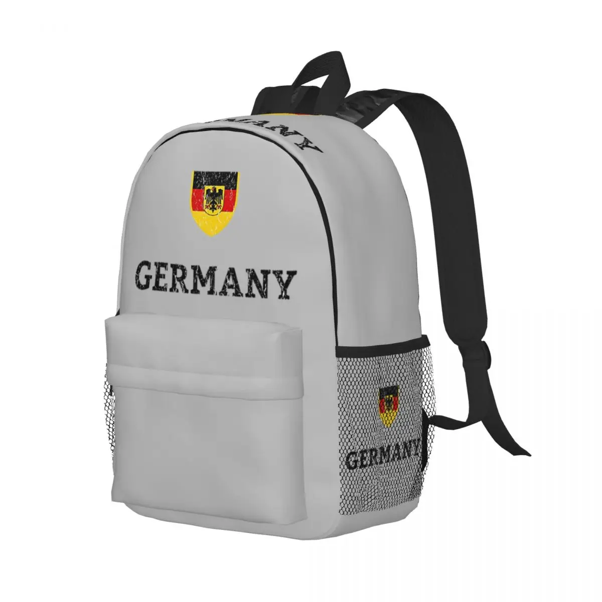 

Germany German Football Soccer Flag Backpack Student Boys Girls BookBag Kids School Bag Computer Shoulder Bags for Men Women
