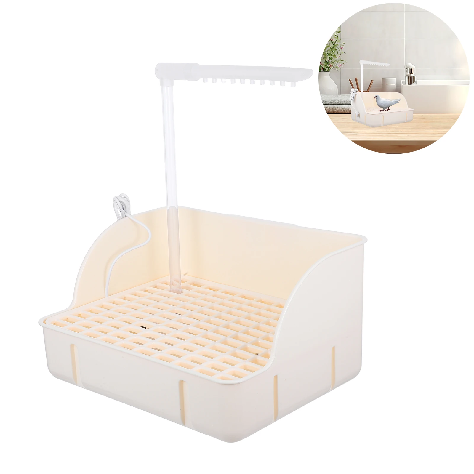 

Automatic Bird Bathtub Circulating Water System Pet Bird Bathing Pool Space-Saving Easy Clean Rainfall Simulation Bathing Tub