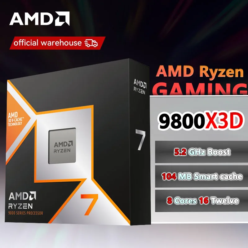 AMD R7 9800X3D Ryzen 7 9800X3D Новая коробка без вентилятора