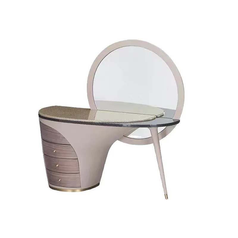 Leichte Luxusvilla, Schlafzimmerkommode, italienisches High-End-Design, Schminktisch mit Lampe