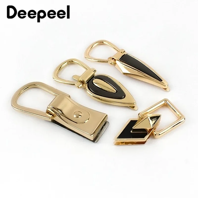 4Pc Fashion Metal Bag Side Clip Ring Buckle Chain Handle Screw Clasp Hang Hooks DIY Luggage Hardware Sewing Decoration Accessory