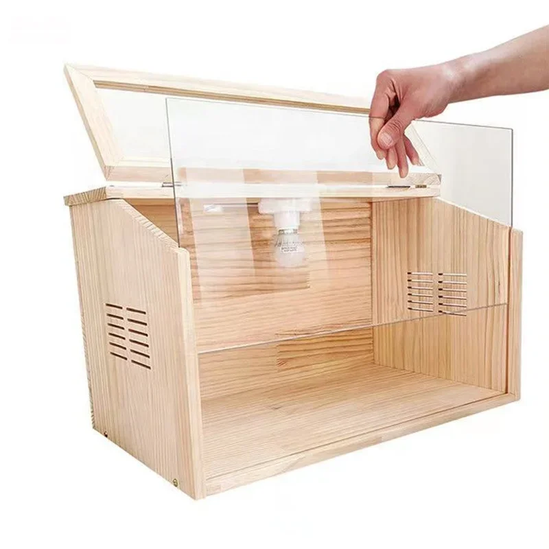 Large Rutin Chicken Guinea Pigs Chinchillas Habitat Wooden Hamster Cage With Openable Top and Large Acrylic Sheets
