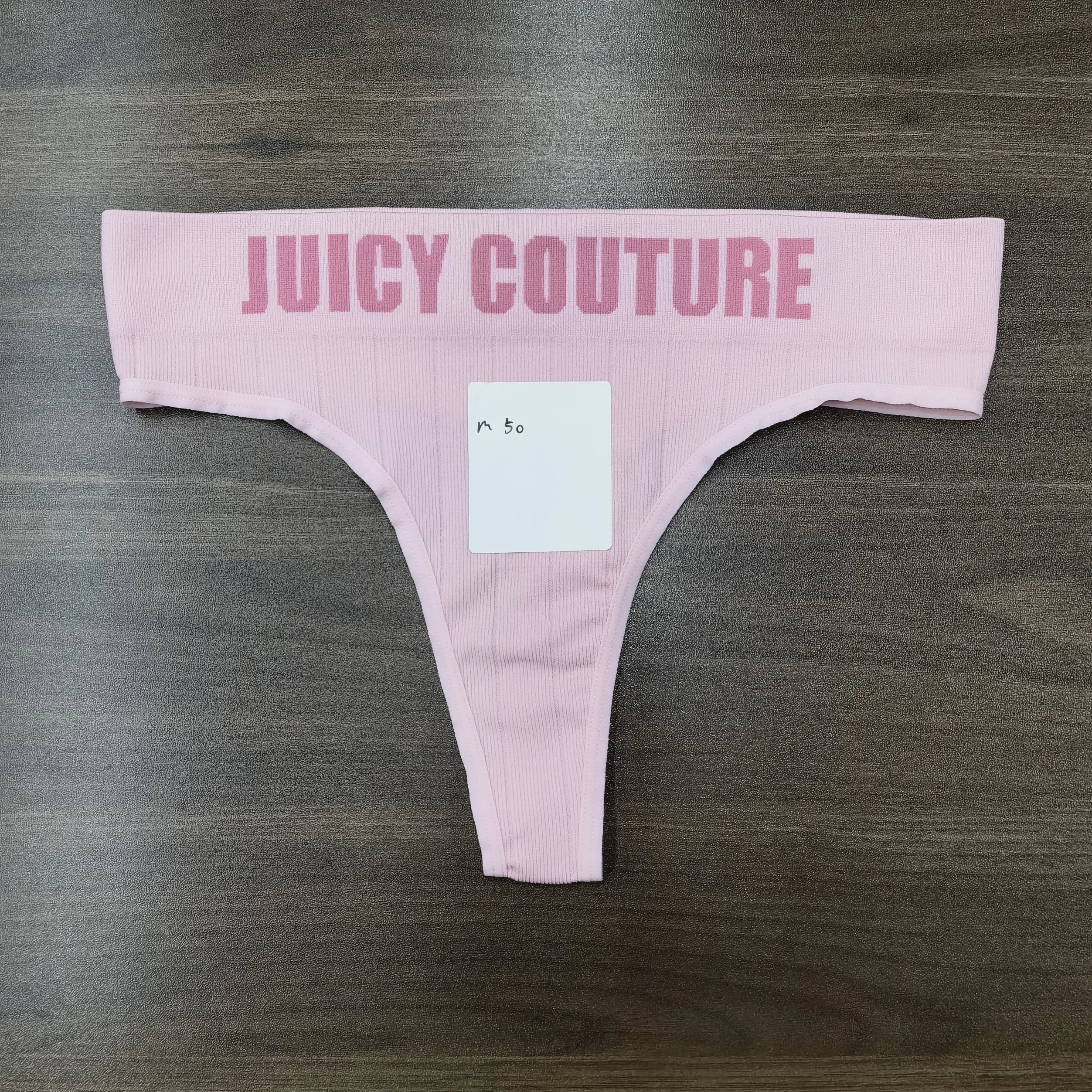 Tanga estilo Juicy Couture para mujer, bragas de cintura baja, ropa interior cómoda y transpirable de algodón, calzones tipo bóxer para chicas