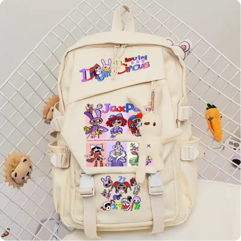 Anime The Amazing Digital Circus Schoolbag Backpack High-capacity Computer Casual Shoulder Bag Student Messenger Bag 2304