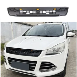 Modified Front Racing Mesh Mask Grille Fit For Kuga Escape 2013 2014 2015 Abs Grill Grills Auto Front Bumper Accessories