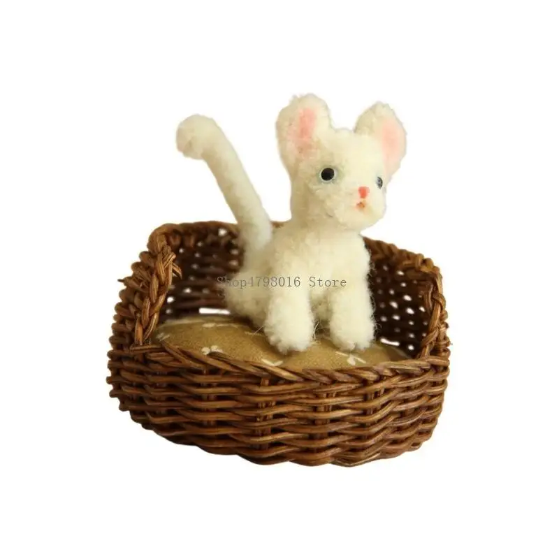 Educational Dollhouses Pet Playset Nest Cats Nest Dollhouses 1:12 Scale Realistic Supplies Model Playset