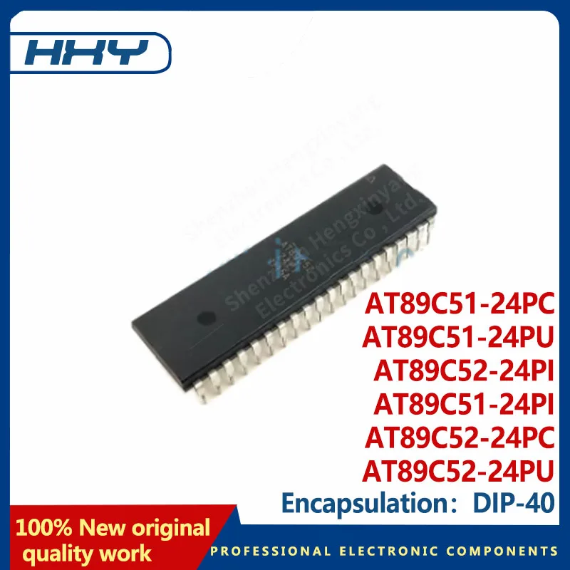 At89c51 at89c52 at89c51-24pc at89c51-24pu at89c51-24pi at89c52-24pc at89c52-24pu at89c52-24pi IC MCU dip chip-40