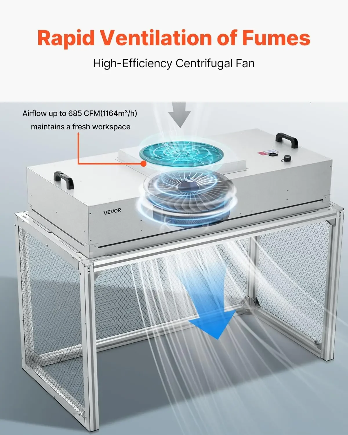 Laminar Flow Hood 24 02 x 46 06 x 27 36 inch Working Area FUU Fan Filter Unit Meets Class 100 ISO 5 Clean Room Standards