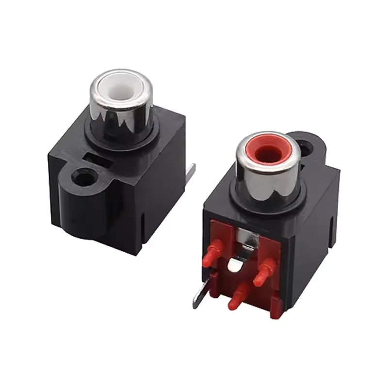 AV1-8.4-13 Lotus audio signal input socket RCA socket with 5 pin female socket with screw hole