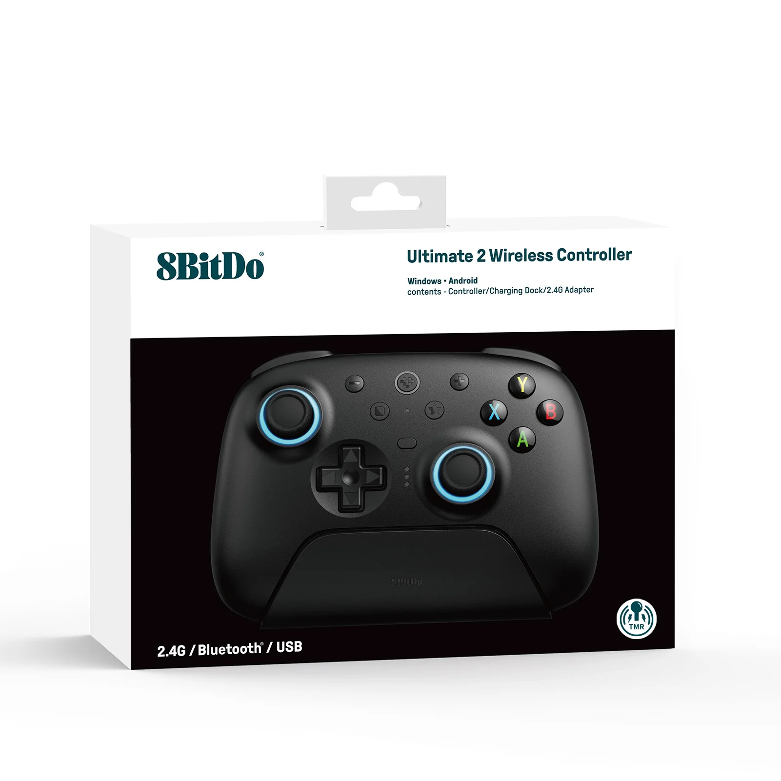 8BitDo Ultimate 2 Wireless Controller with TMR Joystick Hall Effect Tiggers RGB Lighting 8Speed Gamepad for Windows Android