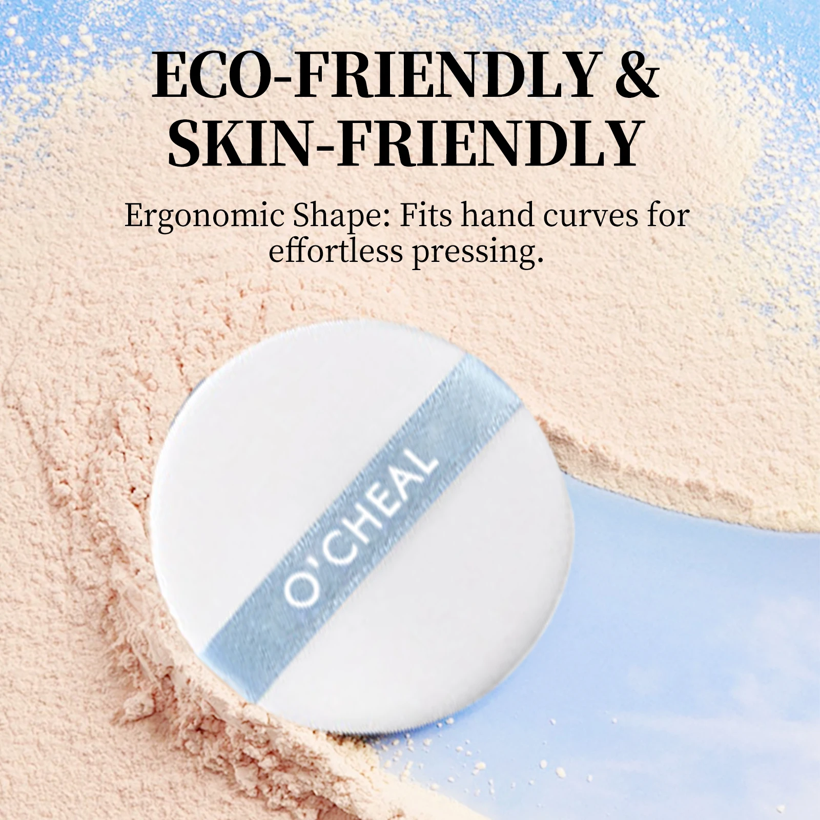 Ocheal Matte Face Setting Powder Oil-control Lightweight Radiant Foundation Pressed Powder Face Full Coverage Makeup Cosmetic