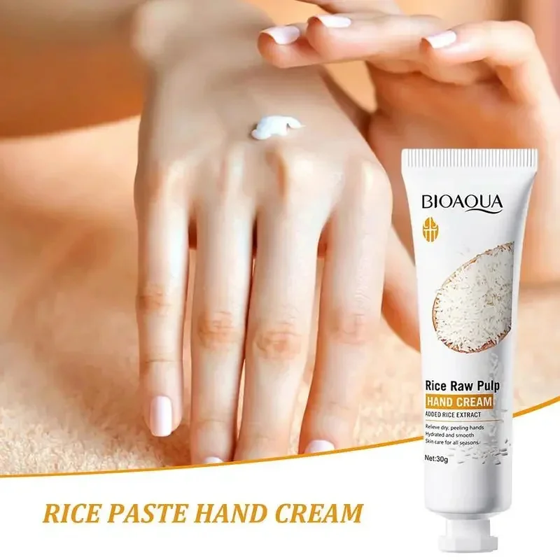 Rice Hand Cream Whitening Volumizing Rejuvenating Ultra Wrinkles Nourishing Moisturizing Refresh Non-Greasy Face Body Care Cream