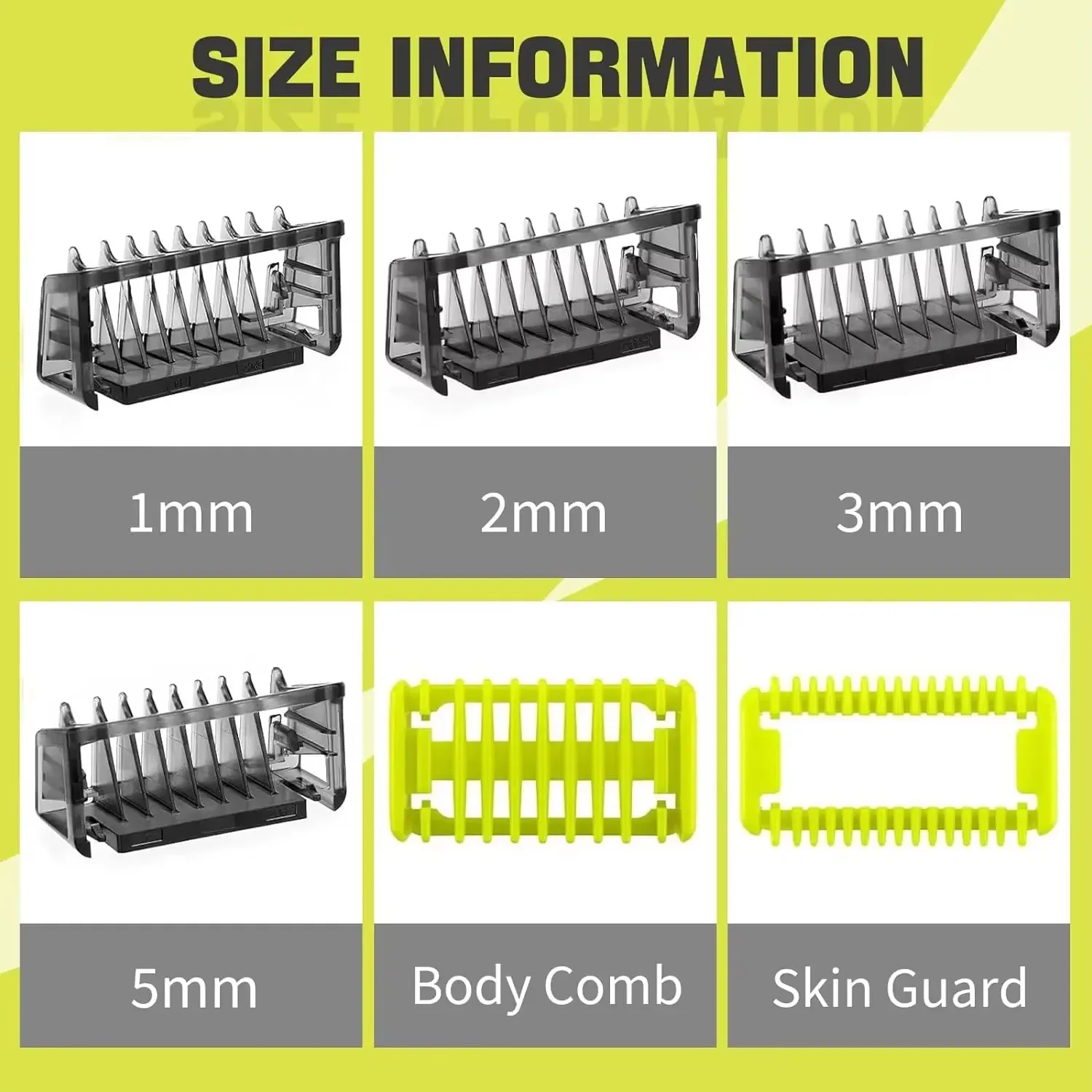 Guide Comb Guards Fit for QP2520, QP2530, QP2620, QP2630, QP6510, QP6520 Face Hair Clippers Beard Trimmer Shaver
