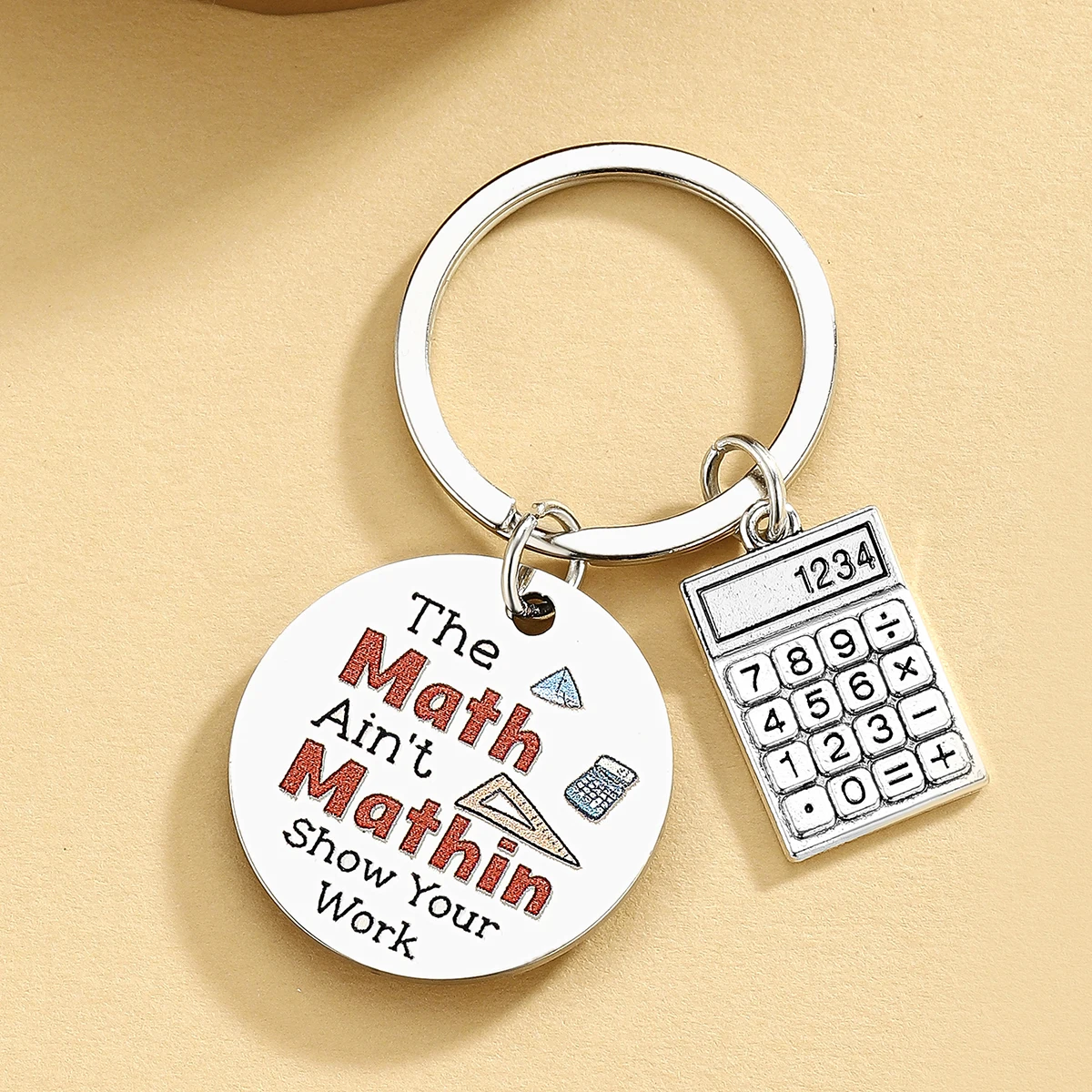 Math Teacher Gift Personalized Teacher Appreciation Gifts for Teachers Keychain for Women Men End Of Year Gift