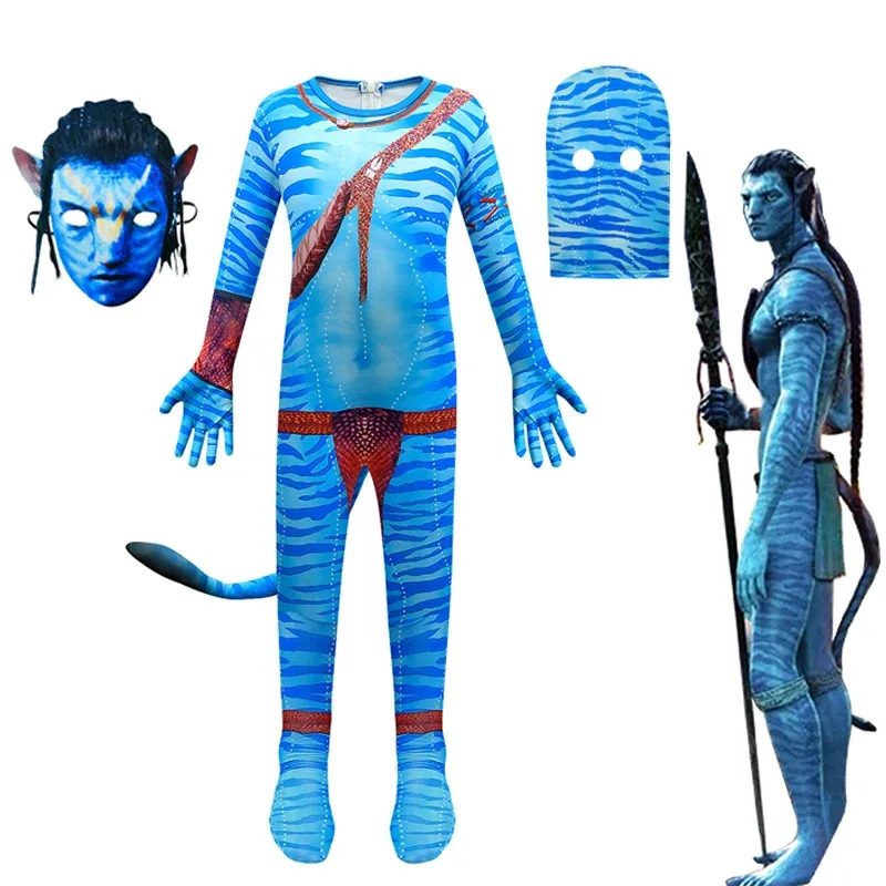 

Avatar 2 The Way of Water Neytiri Cosplay Anime Halloween Costumes for Kids Zentai Fantasia Jumpsuits Disguise Carnival Clothes