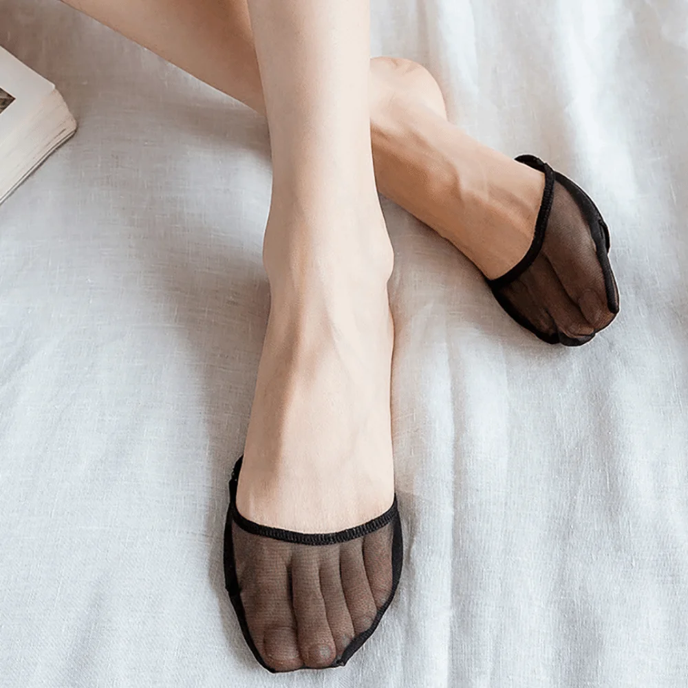 

Comfortable High Heels Anti-Slip Silicone Dotted Summer Invisible Socks Half Palm Socks Women Hosiery Forefoot Insoles