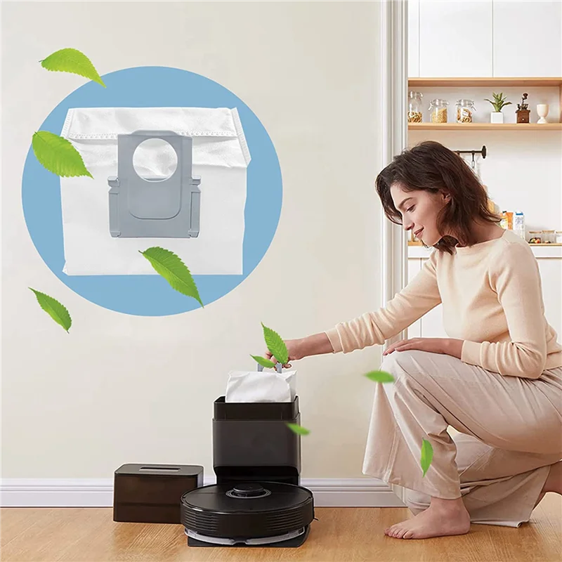 B02C-24 حزمة أكياس الغبار لـ Roborock Q7 Max /Q7 Max+ / Q7 Max Plus، للمكنسة الكهربائية Roborock S7 Maxv Ultra/S7 Pro Ultra