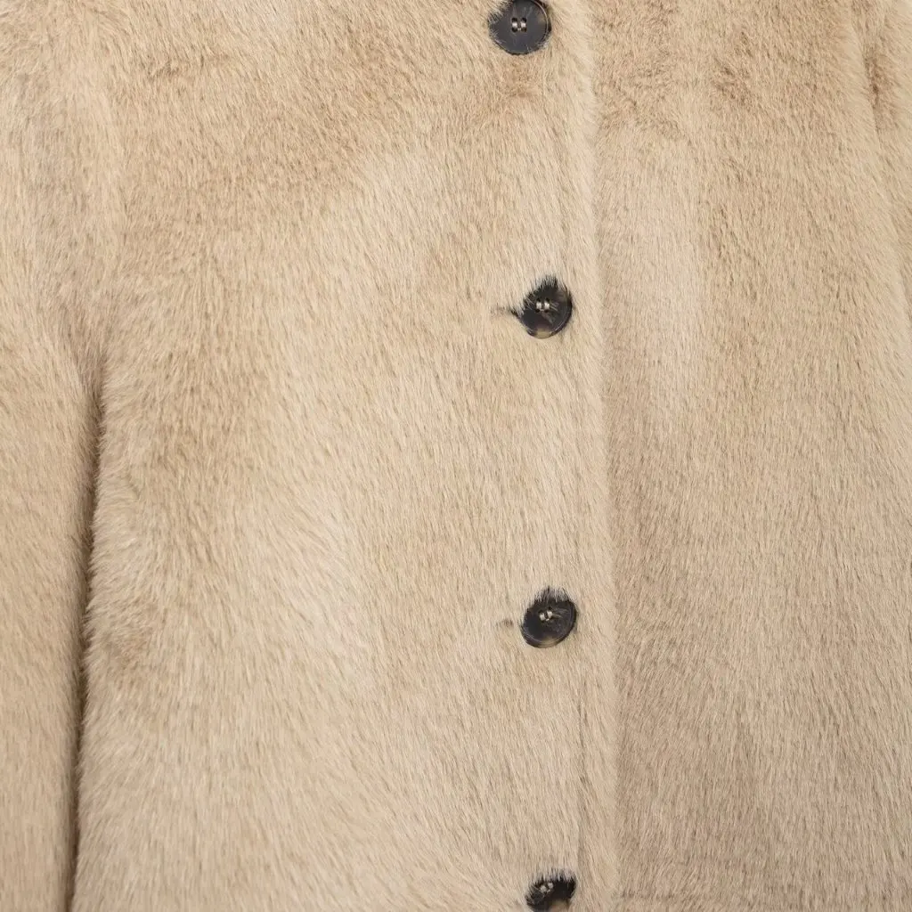 

Hot Selling Autumn Winter Faux Fur Effect Short Jacket Coat European American Style Fashion Trend Women's Outerwear