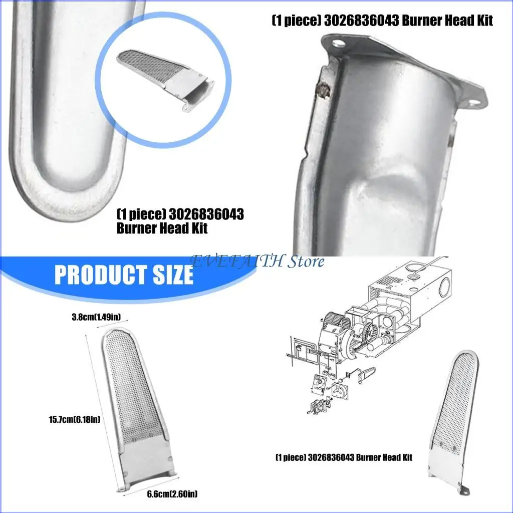 

124B Replacement Stove Head Assembly for Oven Improve Simple Installation Features Detailed Tutorial