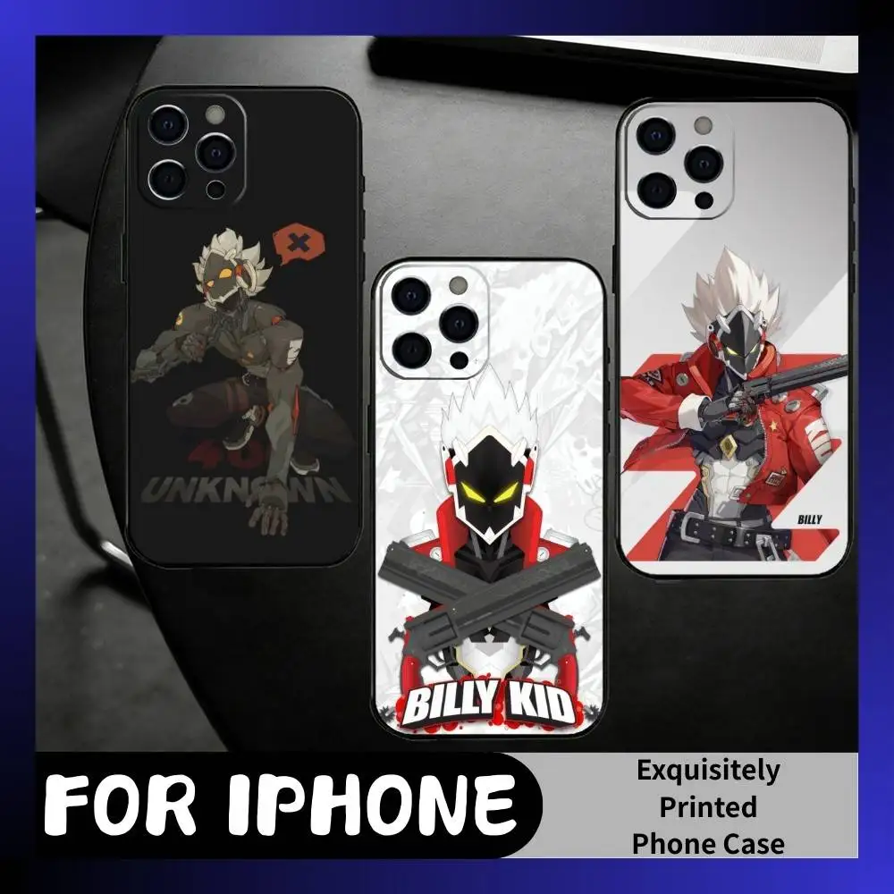 

B-Billy K-KID Game Z-Z-ZERO Character Phone Case For iPhone17,16,15,14,13,12 Plus,Max Soft Silicone Black Cover