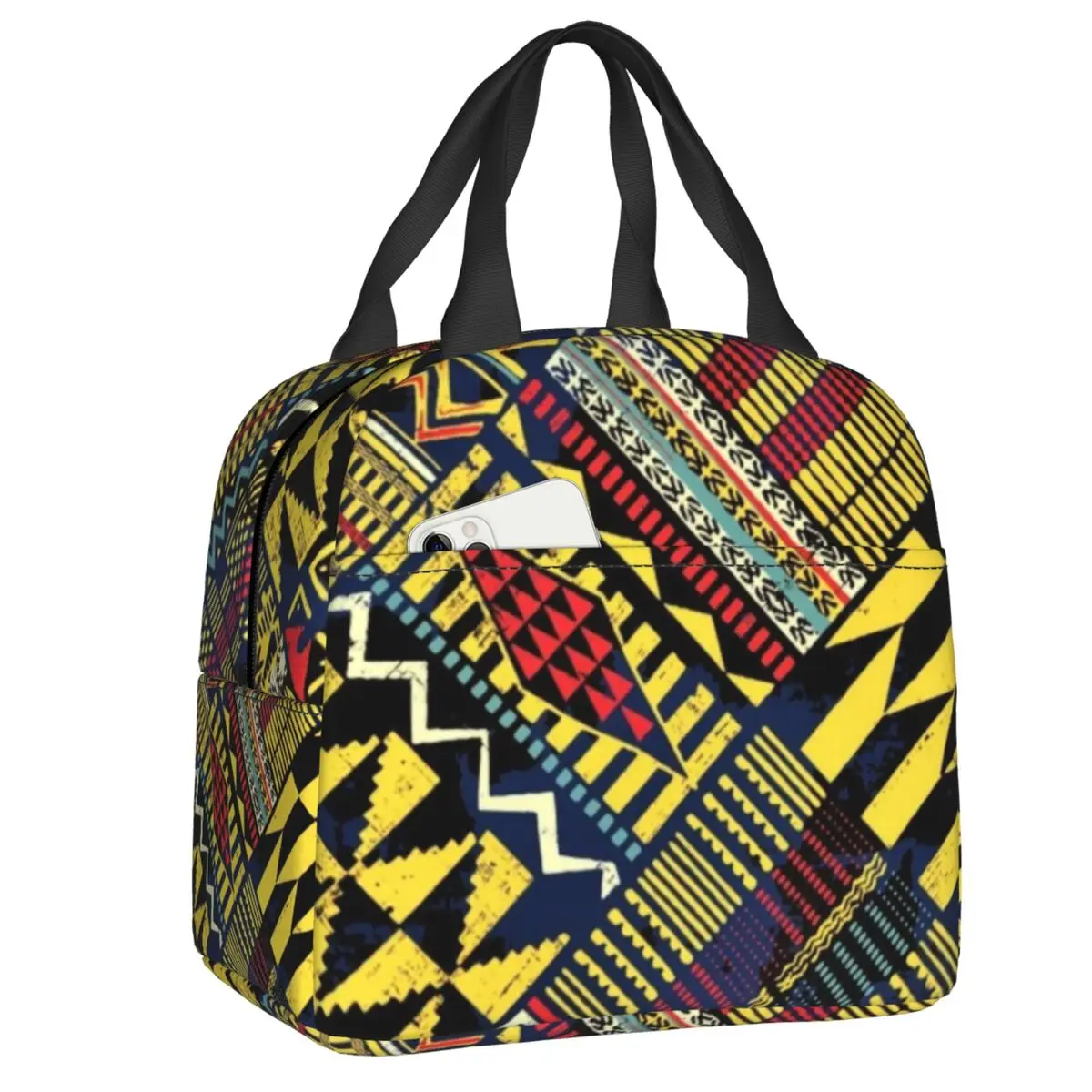 

Patchwork Kitenge Ankara Nigeria Lunch Box for Women African style Cooler Thermal Food Insulated Lunch Bag Kids School Children