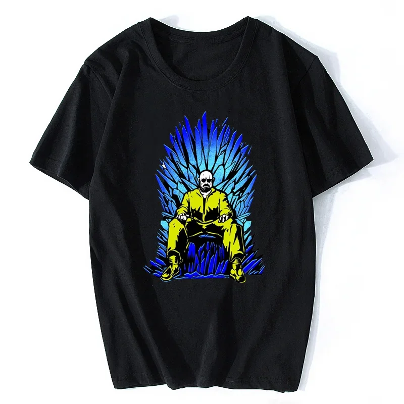 Men T Shirt Throne Of Blue Ice Break Bed Heisenberg Tshirt Summer/Autumn O-neck T-shirt For Adult Tees