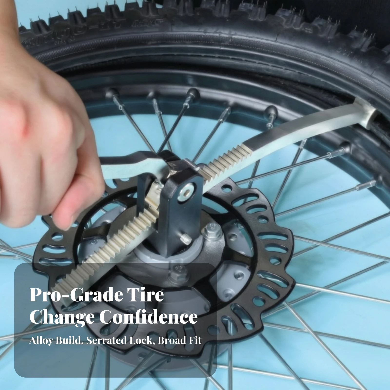 Motorcycle Tire Changing Tool Scratch Resistant Motorcycle Tire Changer with Push Rod Wheel Changing Helper Universal