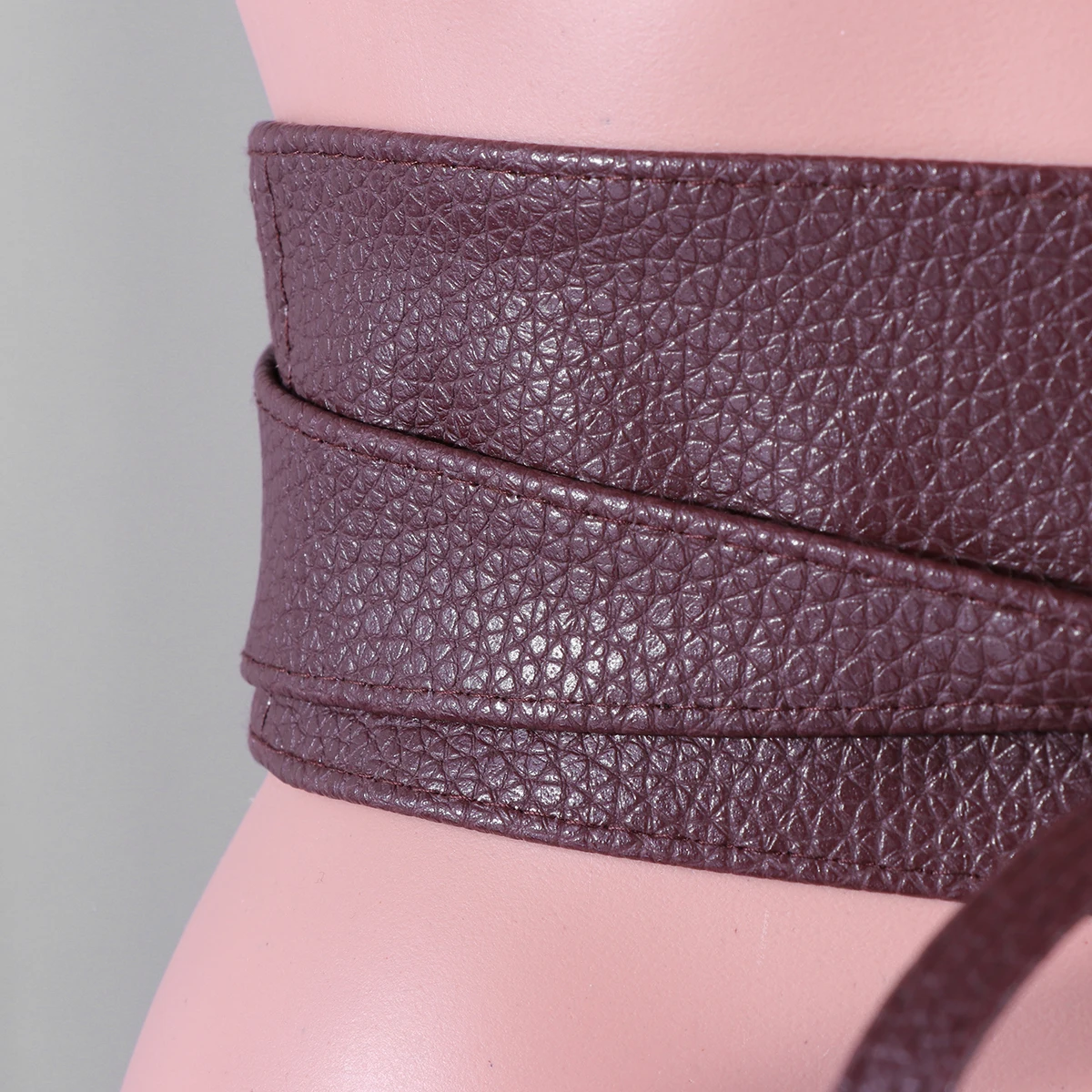 

Wide Waist Belt For Women Faux Pu Adjustable Bowknot Front Wrap Dress Accessory Waistband Strap Corset Belt