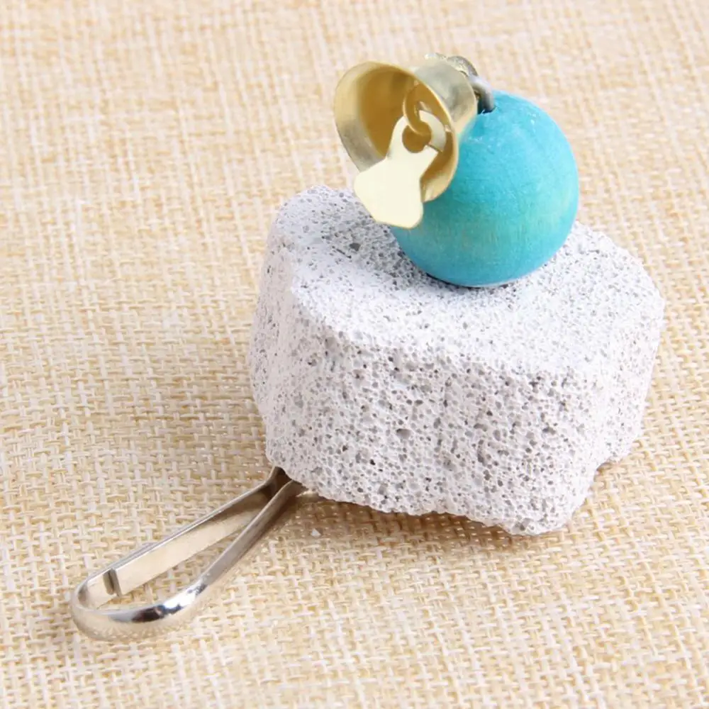 Birds Parrot Parakeet Grinding Mineral Bell Stone Molar Cage Hanging Chewing Toy