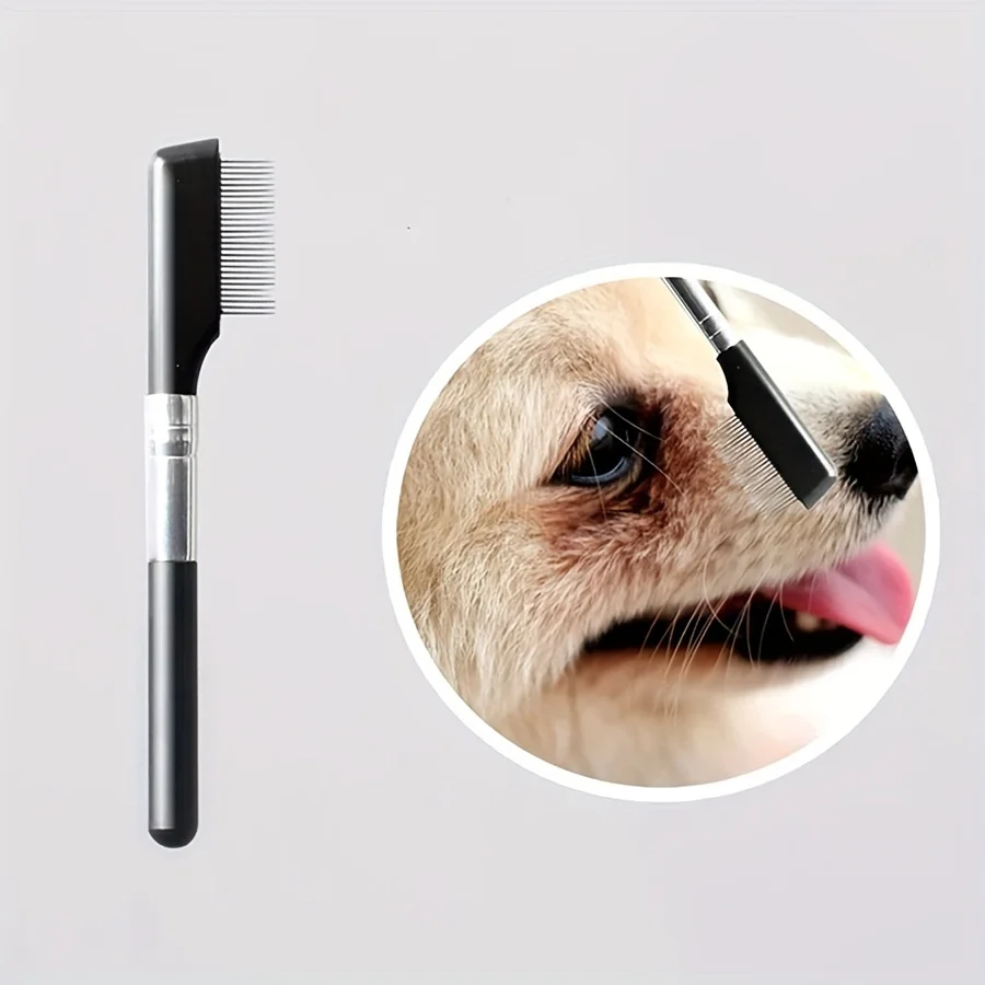 Pet Eye Grooming Brush Gentle Tear Stain Remover Hair Detangler Ambidextrous Design Pet Hair Remover Dog Brush For Grooming