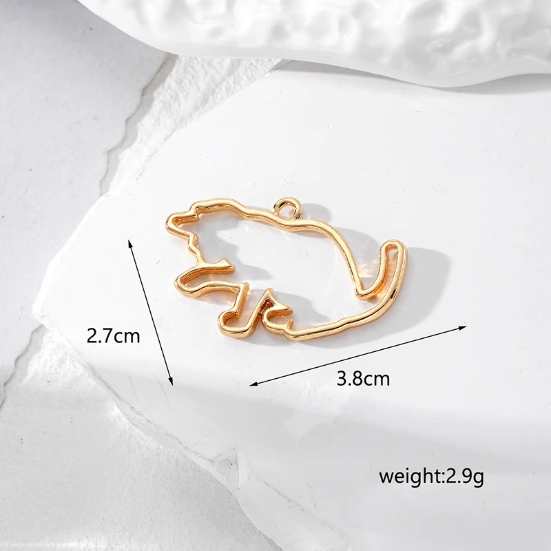 10 قطع لطيف القط شكل قلادة صينية الحافة سحر diy القرط سوار قلادة اليدوية صنع المجوهرات