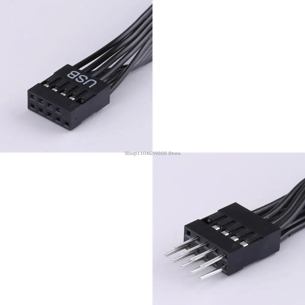 

Computer Motherboard Front USB 2.0 9Pin Extension Cable for Desktops and Laptops Mainboard (20cm/30cm/50cm)