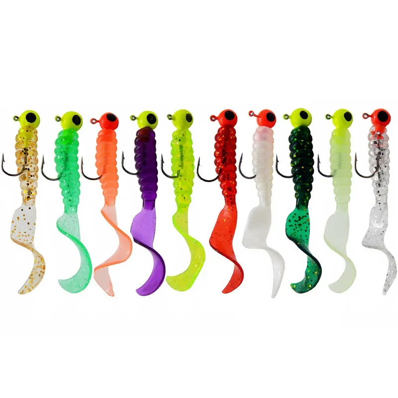 5 stücke Hecht Swimbaits Weichen Köder mit Haken Wurm Cub Lebensechte Jig Kopf Silikon Angeln Lockt Jerkbaits Swimbait Pesca Bass angelgerät – Detail 5