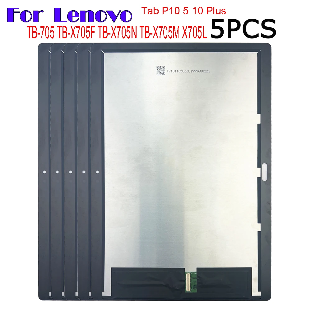 5PCS AAA+ For Lenovo Tab P10 5 10 Plus TB-705 TB-X705F TB-X705N TB-X705M X705L LCD Display Touch Screen Digitizer Glass Assembly