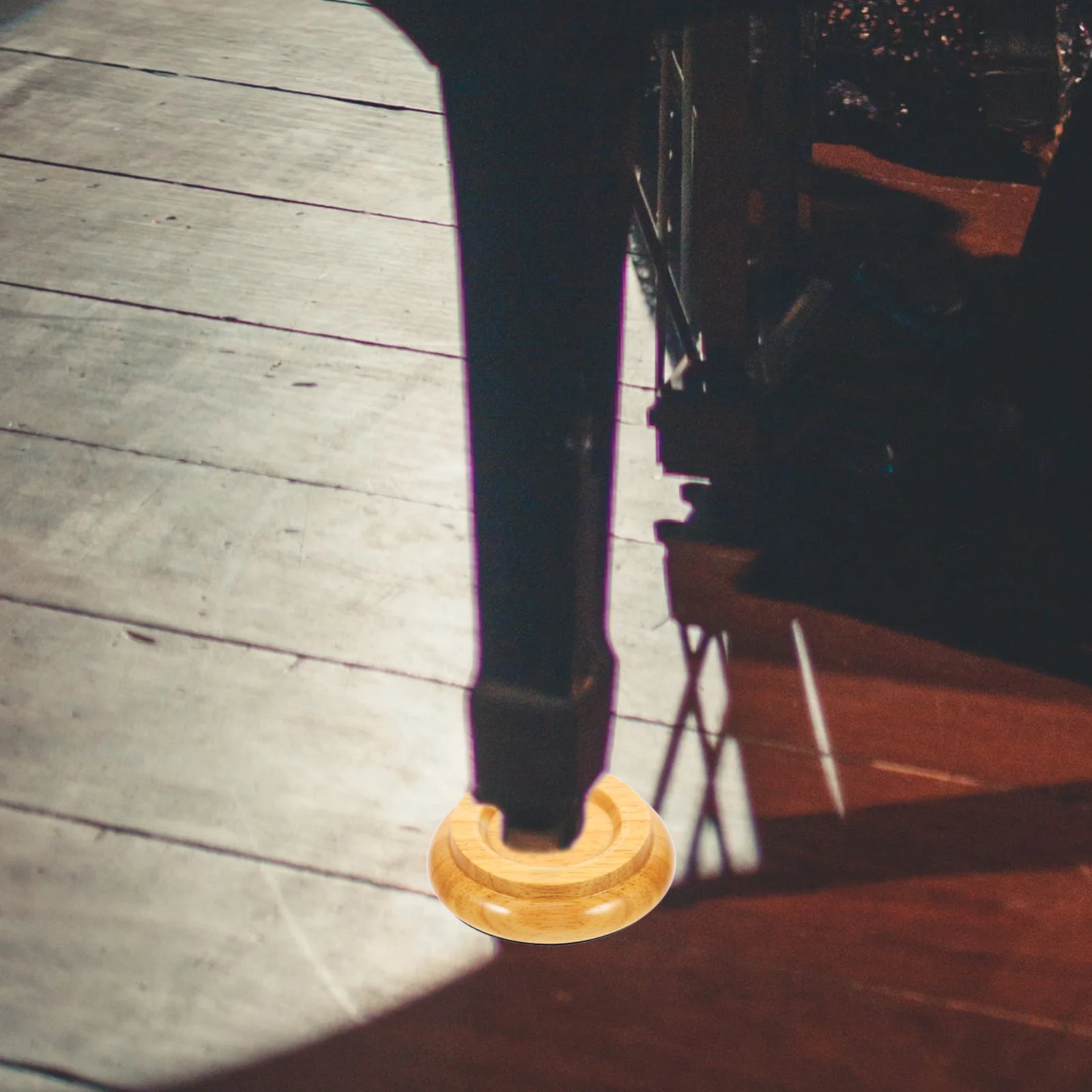 

4 Pcs Wooden Piano Caster Cups Small Size Non skid Floor Protector Anti Vibration Soundproof Pads Upright Piano Leg Pads