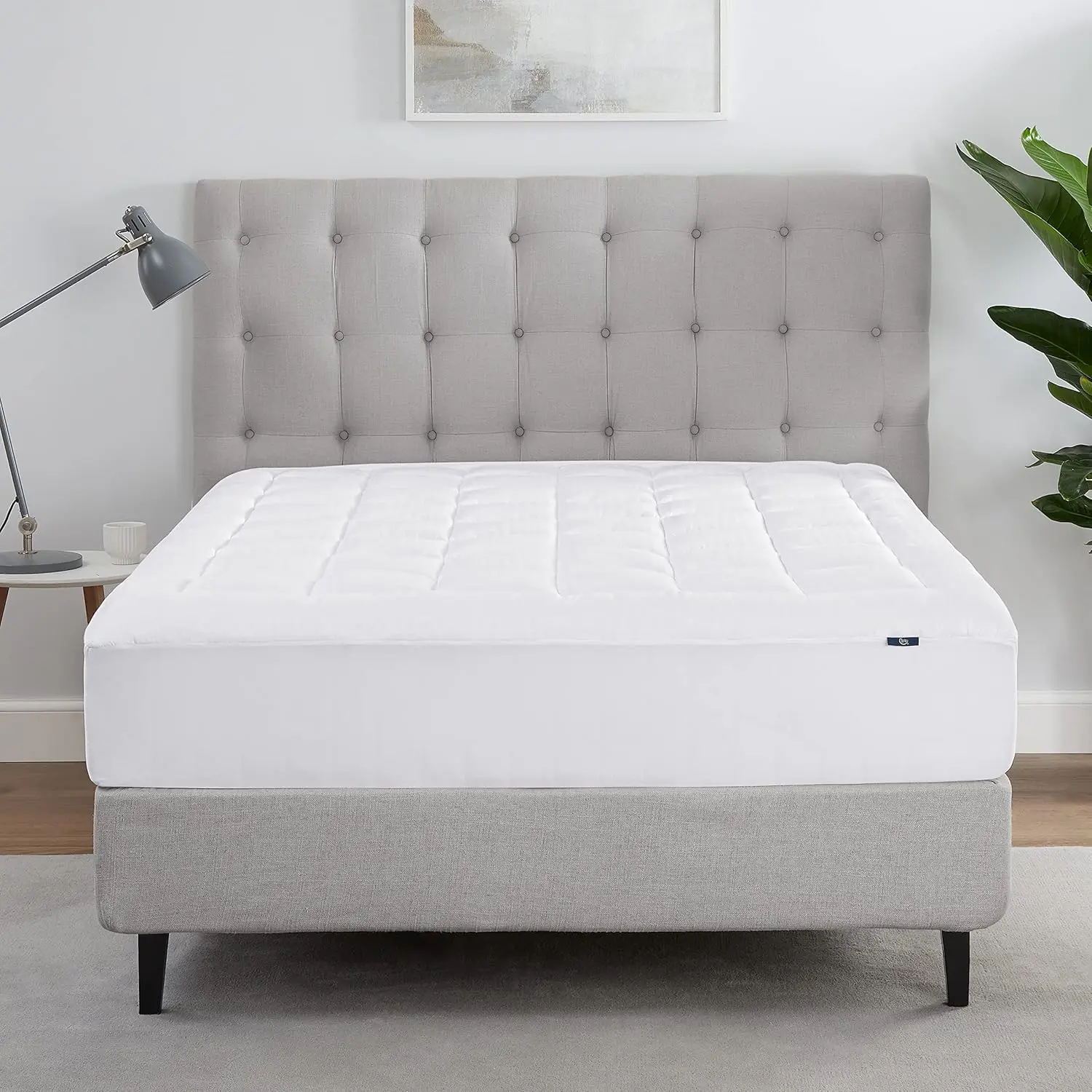 

Serta Comfortsure Queen Mattress Cover, Fitted Pillow Top Mattress Pad, Super Soft And Breathable Quilted Cotton Protector With
