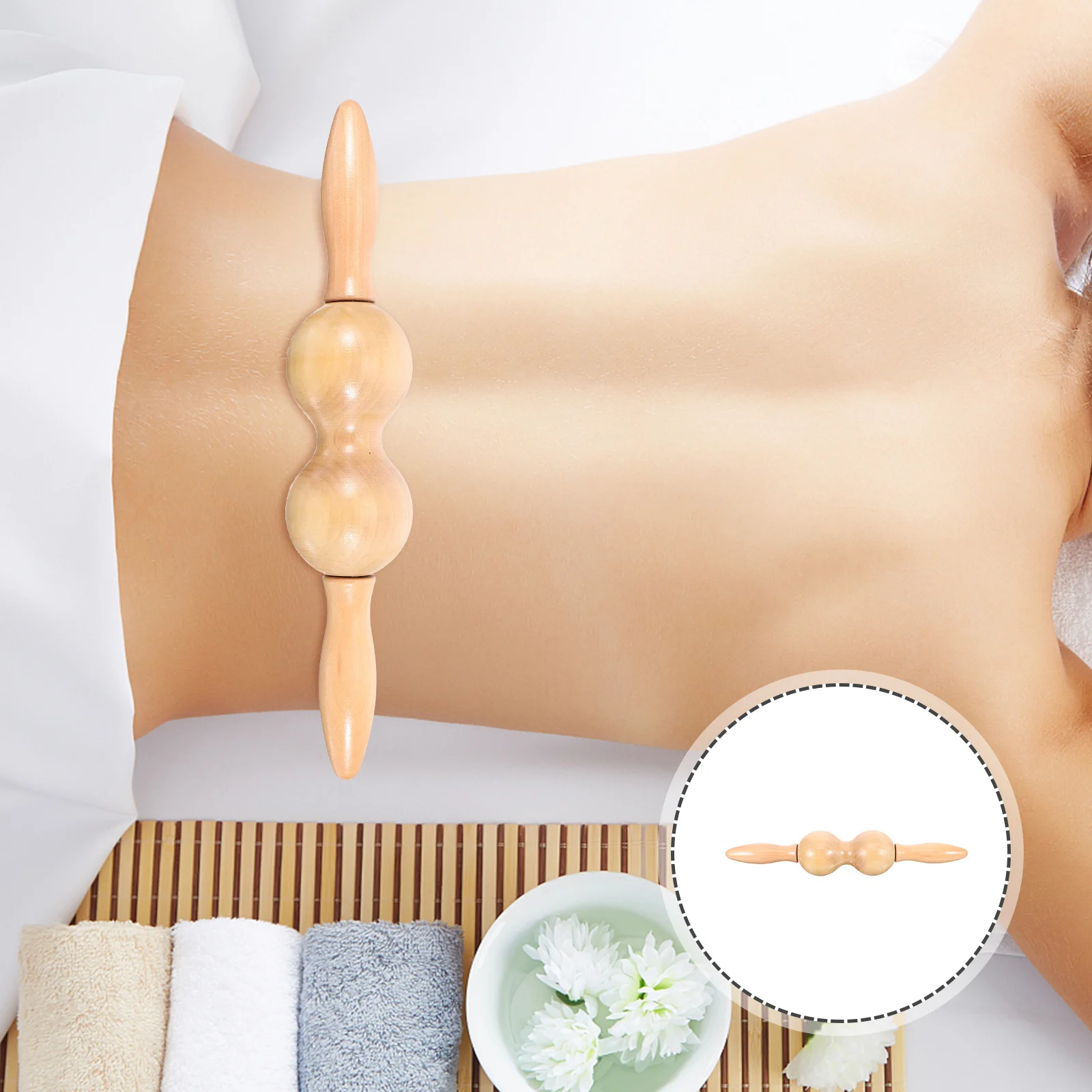 

Wooden Acupoint Massage Rod Body Massager Tool Professional Foot Neck Shoulder Massage Equipment Blood Circulation Stimulating