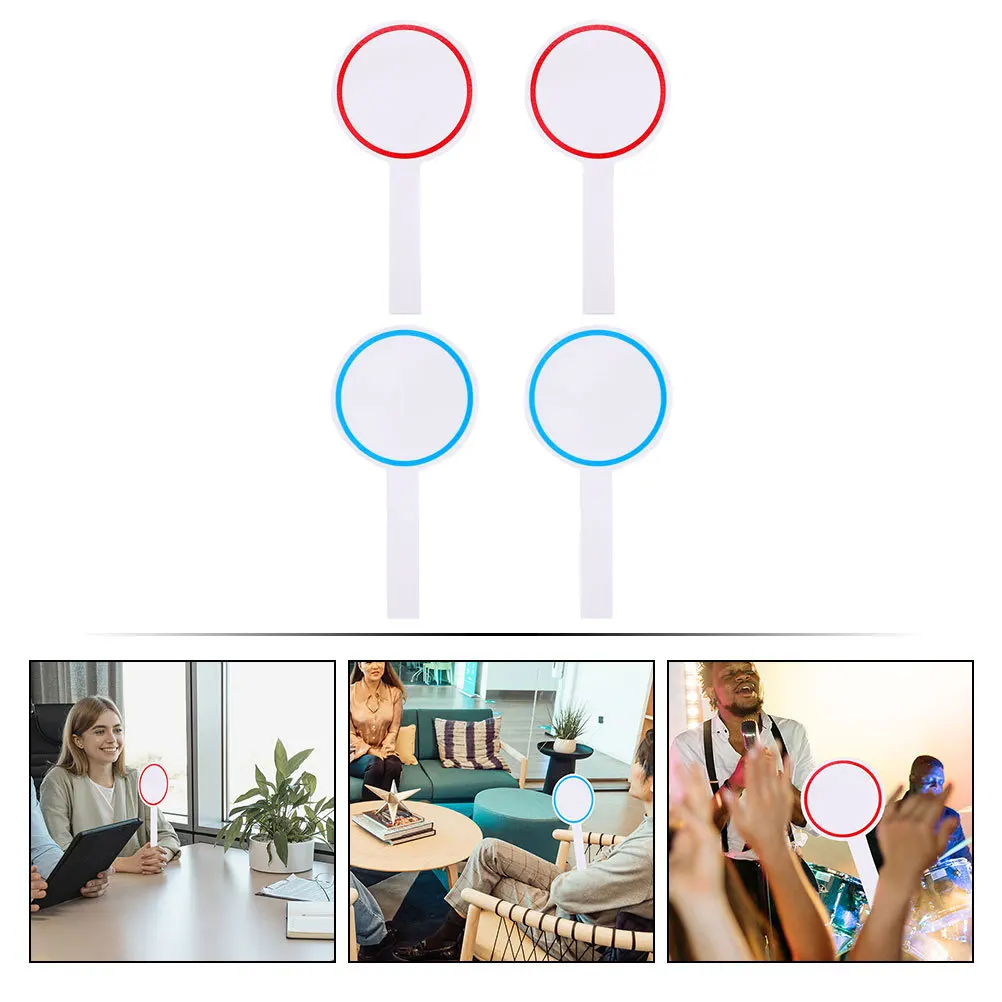 Pizarras blancas de mano, paletas de borrado en seco, Mini tableros prácticos para votación, marcador, paletas de subasta, 4 Uds.