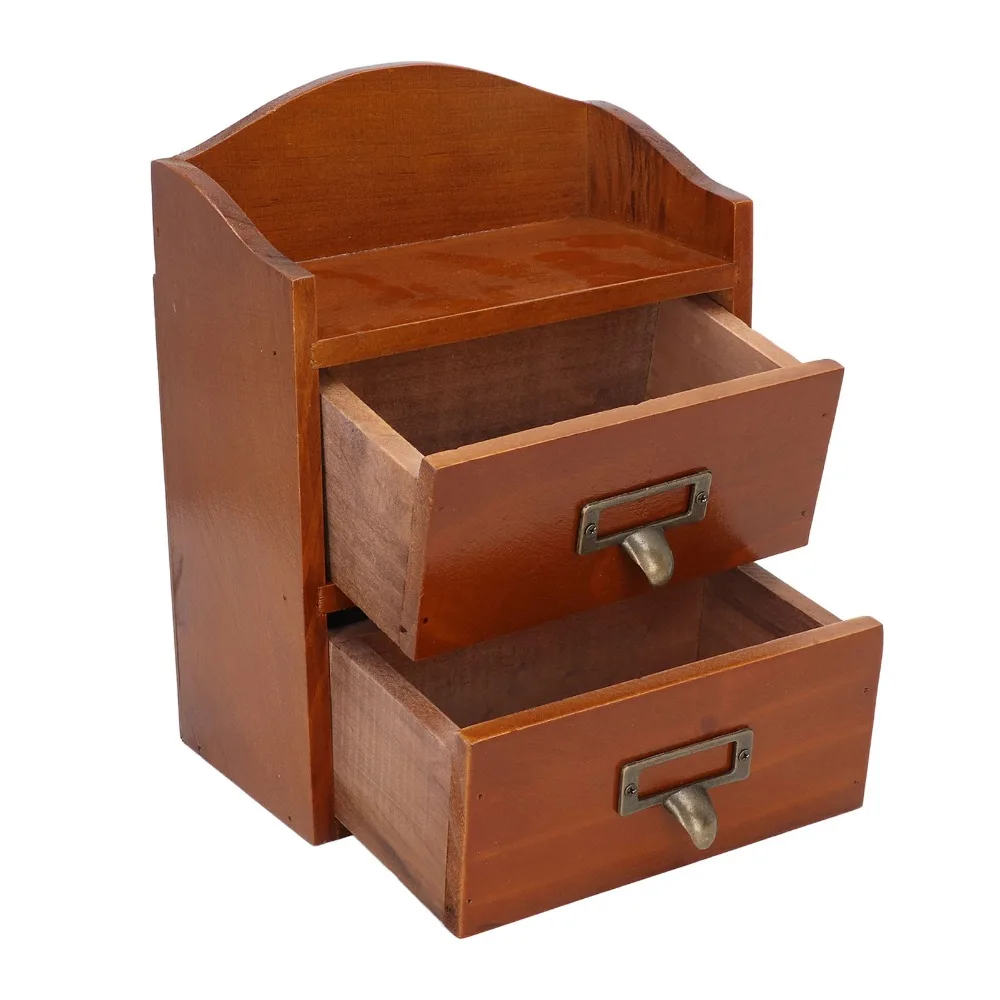 3pcs Multi Layer Desktop Storage Box Wood Wall Mounted Desktop Organizer With Drawers Floating Shelf Bed Side Table