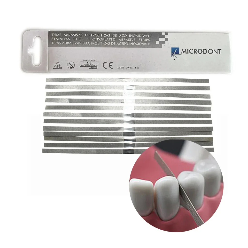 

2x12 Pcs/Box Dental Metal Polishing Stick Strip with Single Side of Alumina-Plated Sanding Surface 4Mm Width