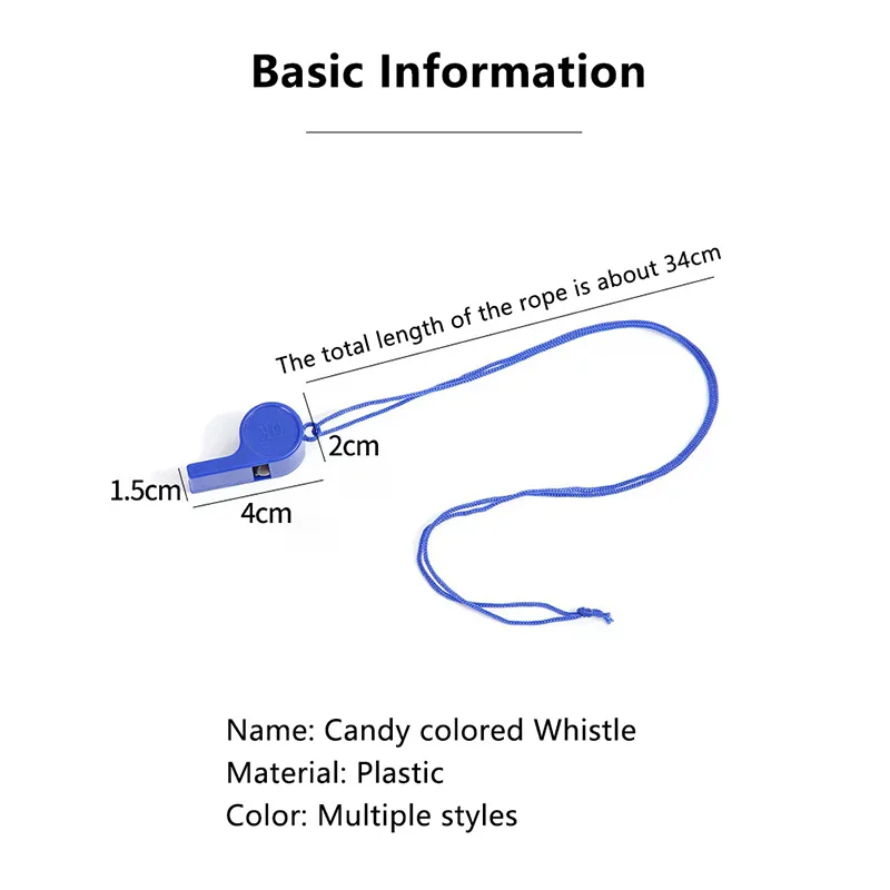 Sifflet noir de haute qualité pour jeu d'arbitre, col licou, pour voyage en plein air, randonnée, adapté aux jeux de basket-ball et de volley-ball