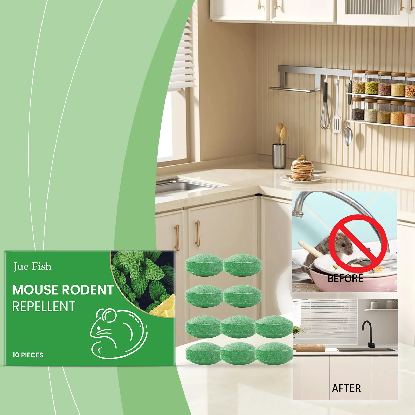 Rodent Repellent Indoor and Outdoor Gentle Rodent Repellent Convenient Rodent Repellent Pills to Keep Mice Away