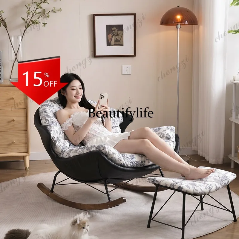 

R134 Living room single sofa recliner adult rocking chair balcony home leisure sofa chair lazy sofa