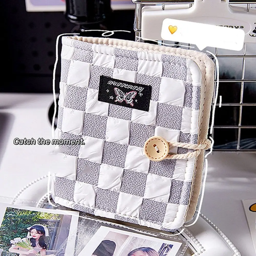 Butterfly Chessboard Pattern Photo Album Binder Loose Leaf Anti-scratch 3-inch Photocard Holder DIY Korean Style