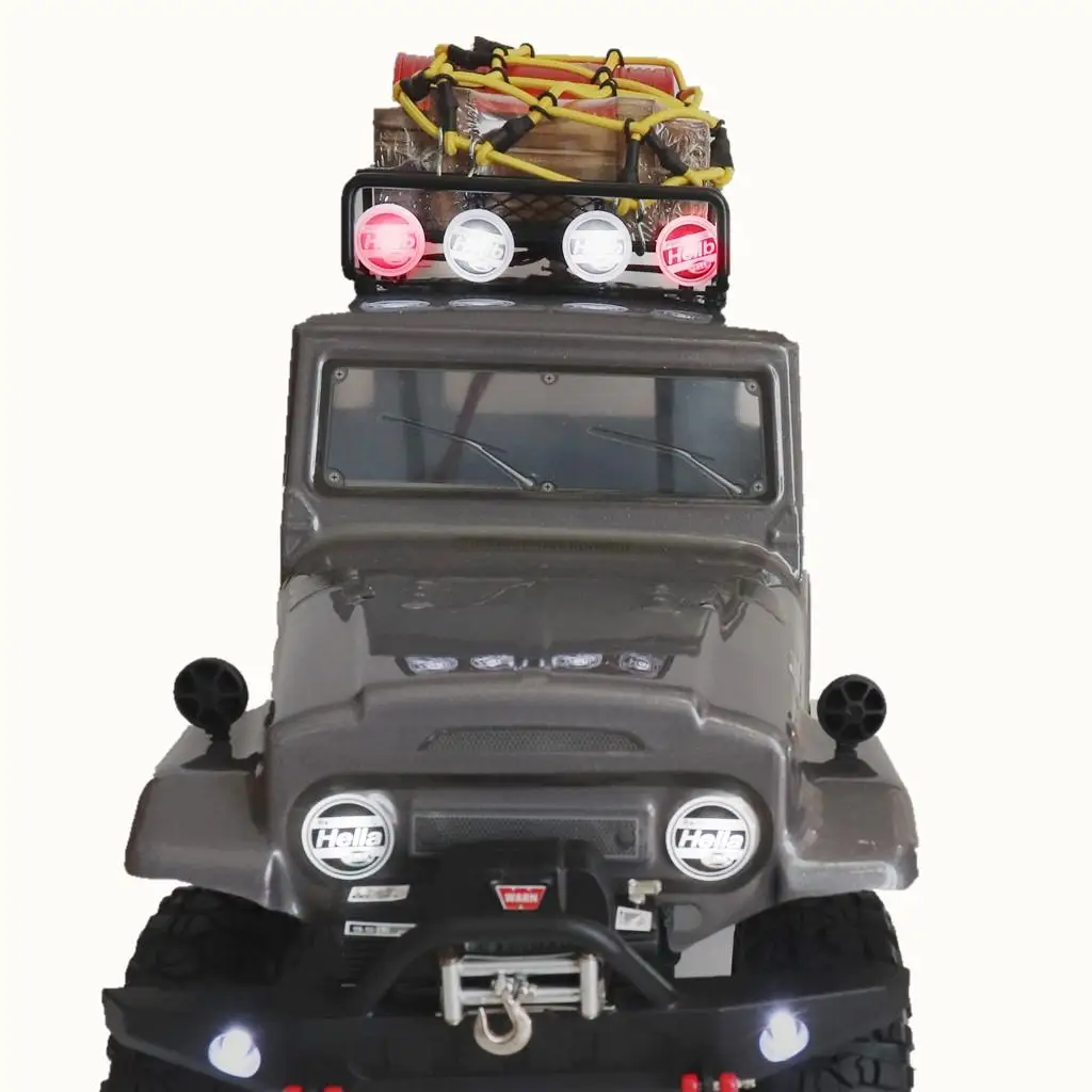 RC Truck Metal Roof Luggage Carrier LED Lighting Tray for 1/10 Axial SCX10 Traxxas Rock Crawler Parts