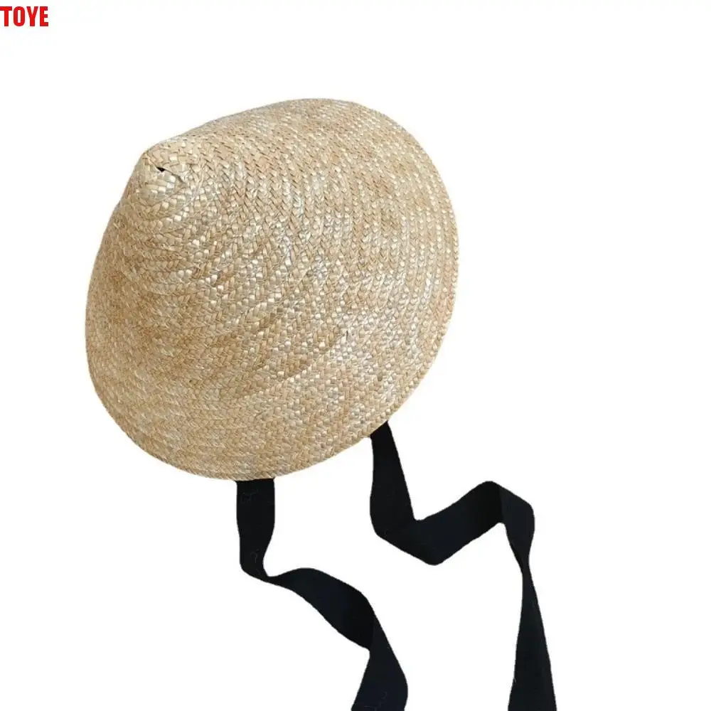 

Retro Big Brim Kids Sun Hat Korean Breathable Girls Straw Hat Pastoral Style Creative Straw Visor Cap for Children Boy Girls