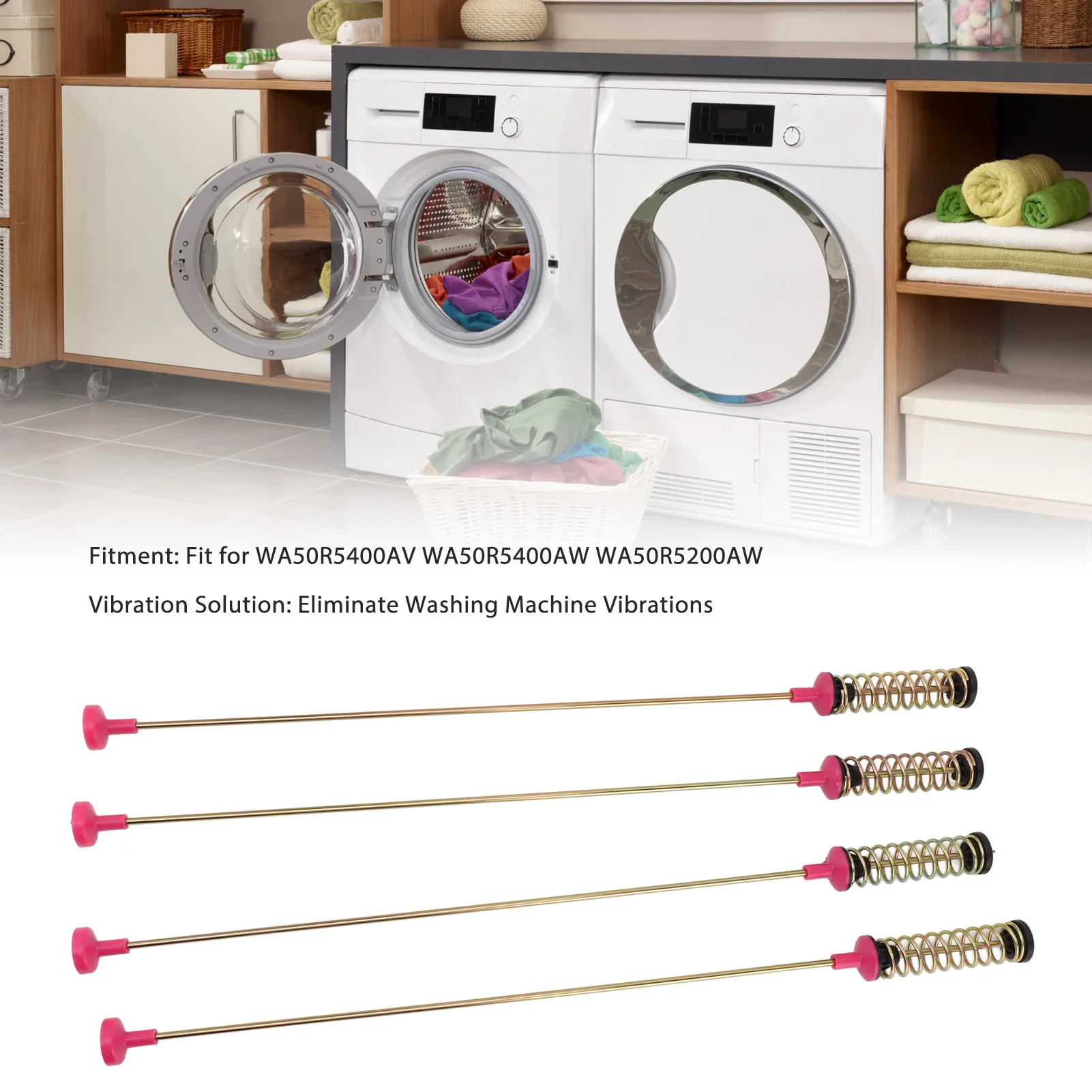 Washing Machine Suspension Rods Wide Compatible Washer Suspension Rods Accurate Fit Easy Installation Steel for WA50R5400AW