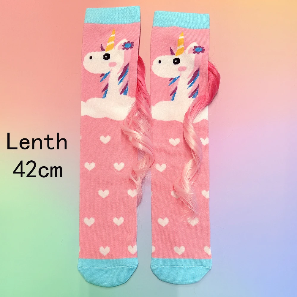 Jedna para dla kobiet Dziewczyna Szalone skarpetki Jednorożec Skarpetki Śliczne zwierzę Szalone Nowość Jednorożec Skarpetki Wysokie Jednorożec Skarpetki Długie Skarpetki dla dziewczynek