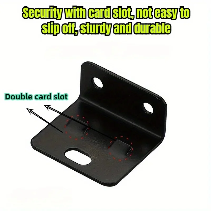 4Sets 2-In-1 Metal Fixing Buckle Heavy-Duty Insert Furniture Laminate L Shaped 90 Degree Connector Bracket Hardware Easy Install