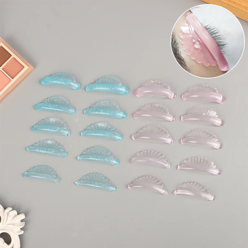 Coussinets en silicone pour faux cils, outil d'extension de cils, applicateur ShiPublPerm, forme de coquille, accessoires de levage, 5 paires